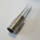 Onderste vormbuisstuk met 5 metalen pennen voor 120 mm vormbuis