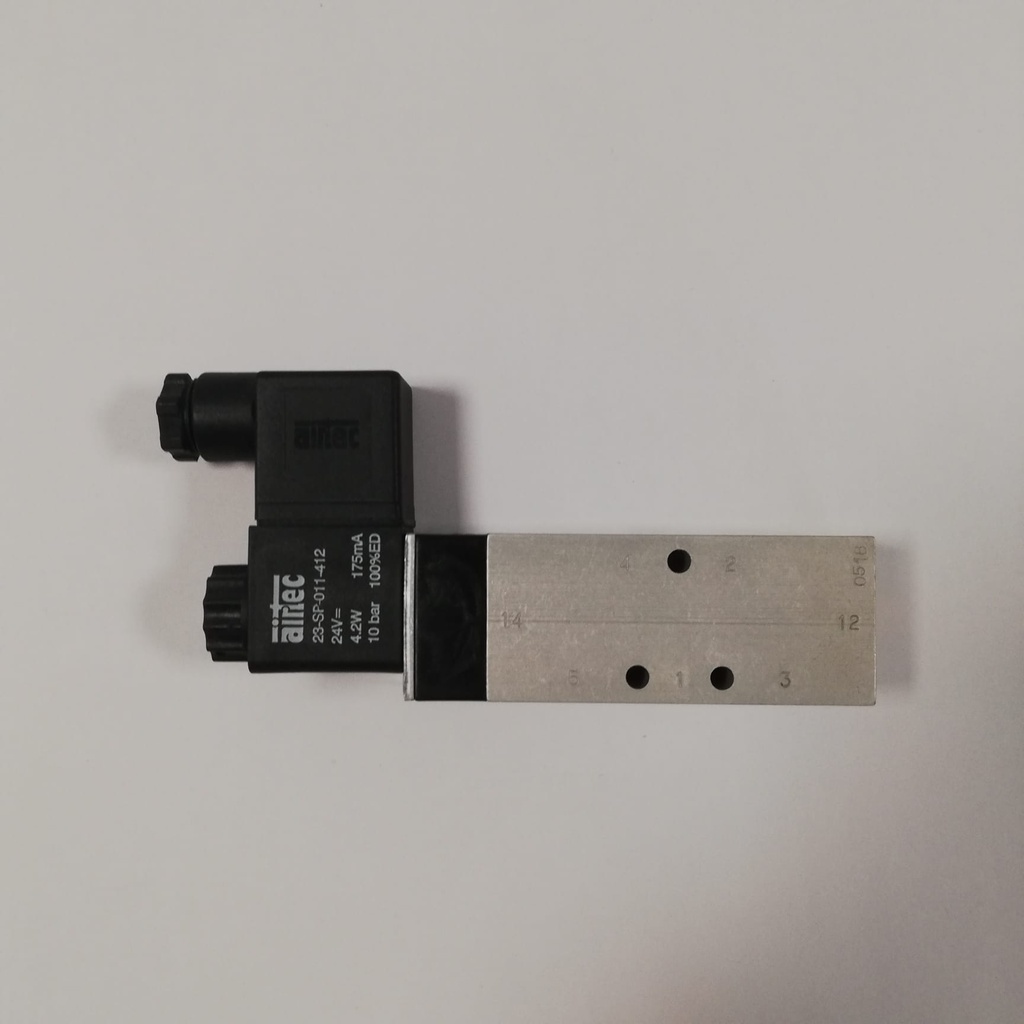 5/2-weg magneetventiel, G 1/8", Veer, 24 V= 