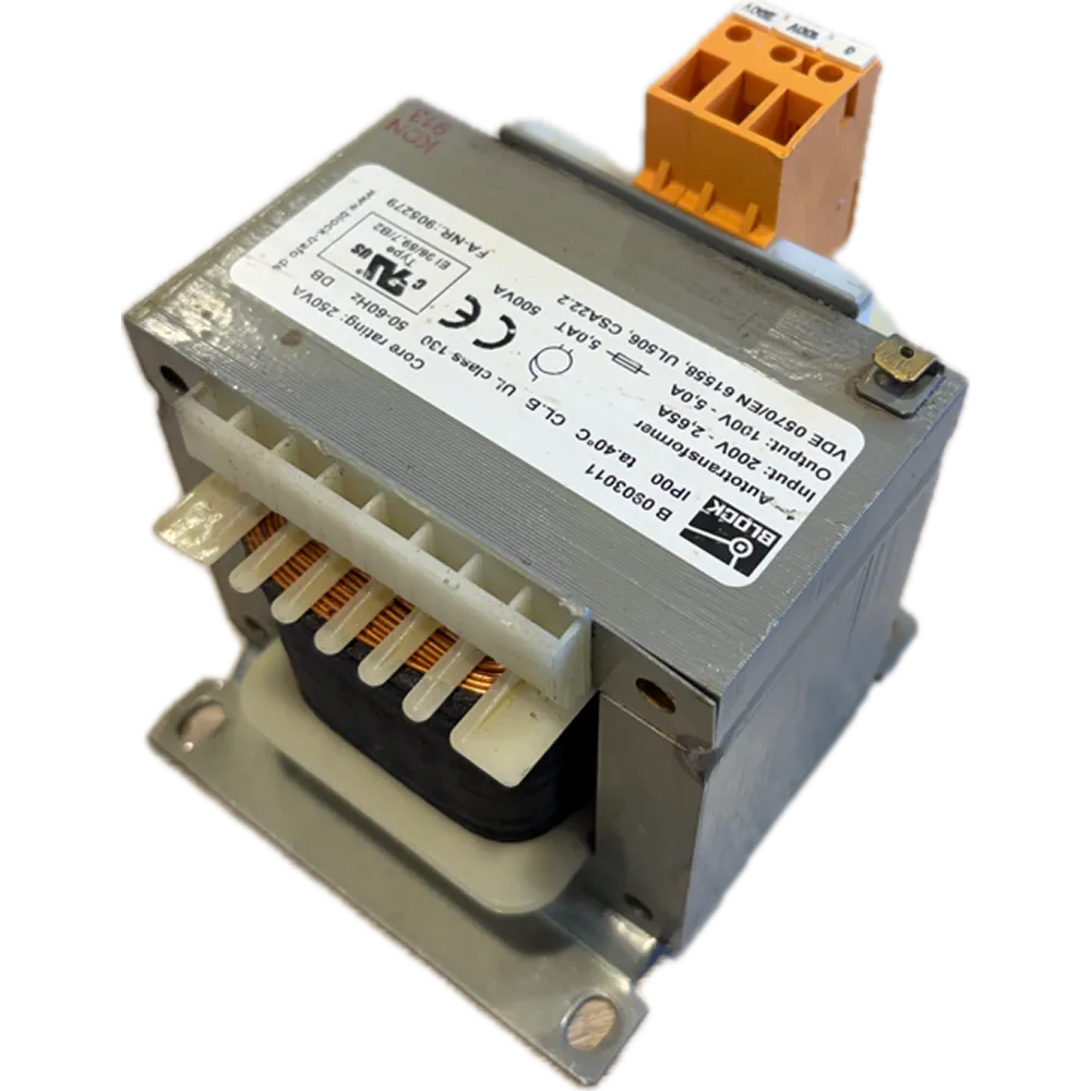 Block Spartransformator 250VA 200V-100V 
